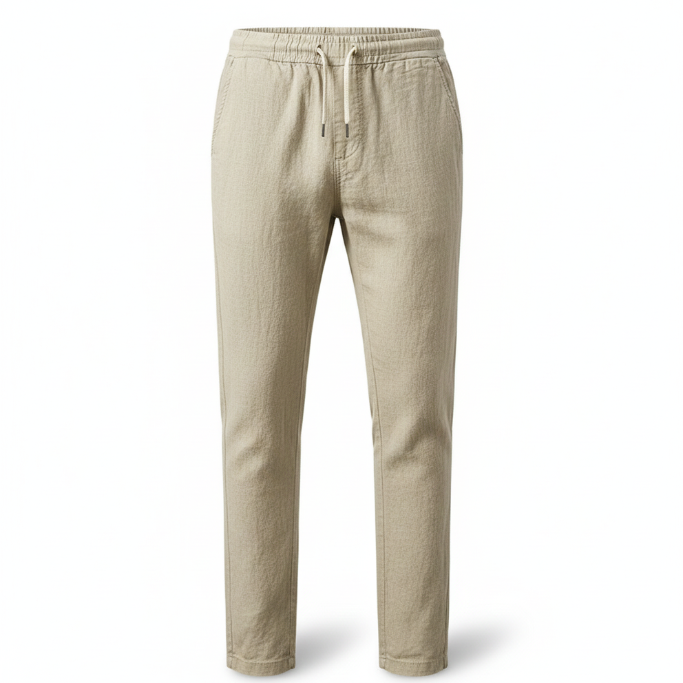 COTTON AND LINEN PANTS