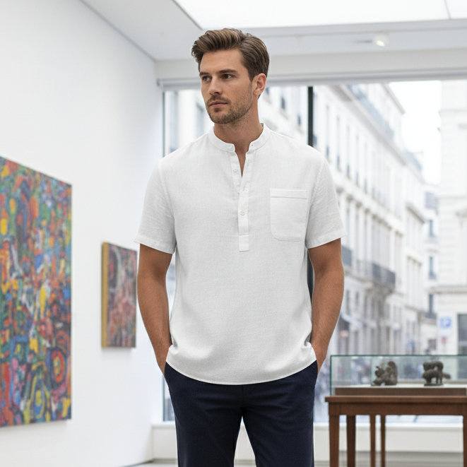 LINEN SHIRT (SHORTSLEEVE)