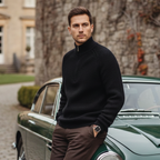 HALF ZIP SWEATER TURTLENECK