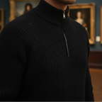 HALF ZIP SWEATER TURTLENECK