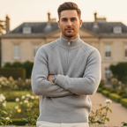 HALF ZIP SWEATER TURTLENECK