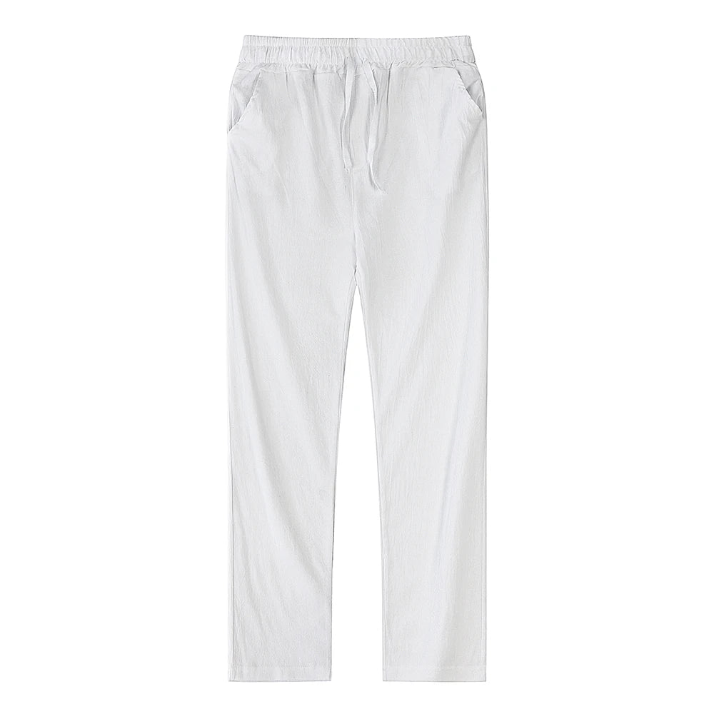 COTTON AND LINEN PANTS