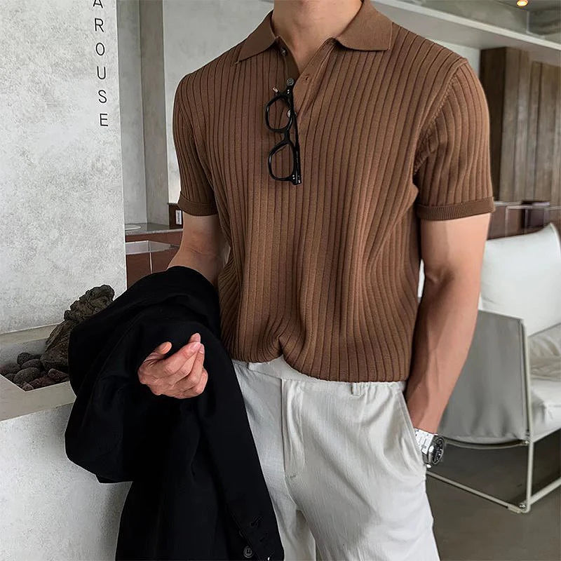 PREMIUM KNIT POLO SHIRT WITH COLLAR