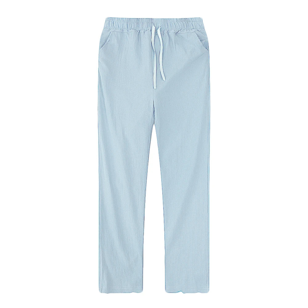COTTON AND LINEN PANTS