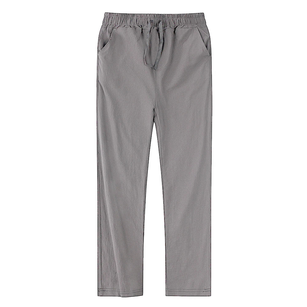 COTTON AND LINEN PANTS