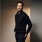 PREMIUM SWEATER WITH A HALF ZIPPER